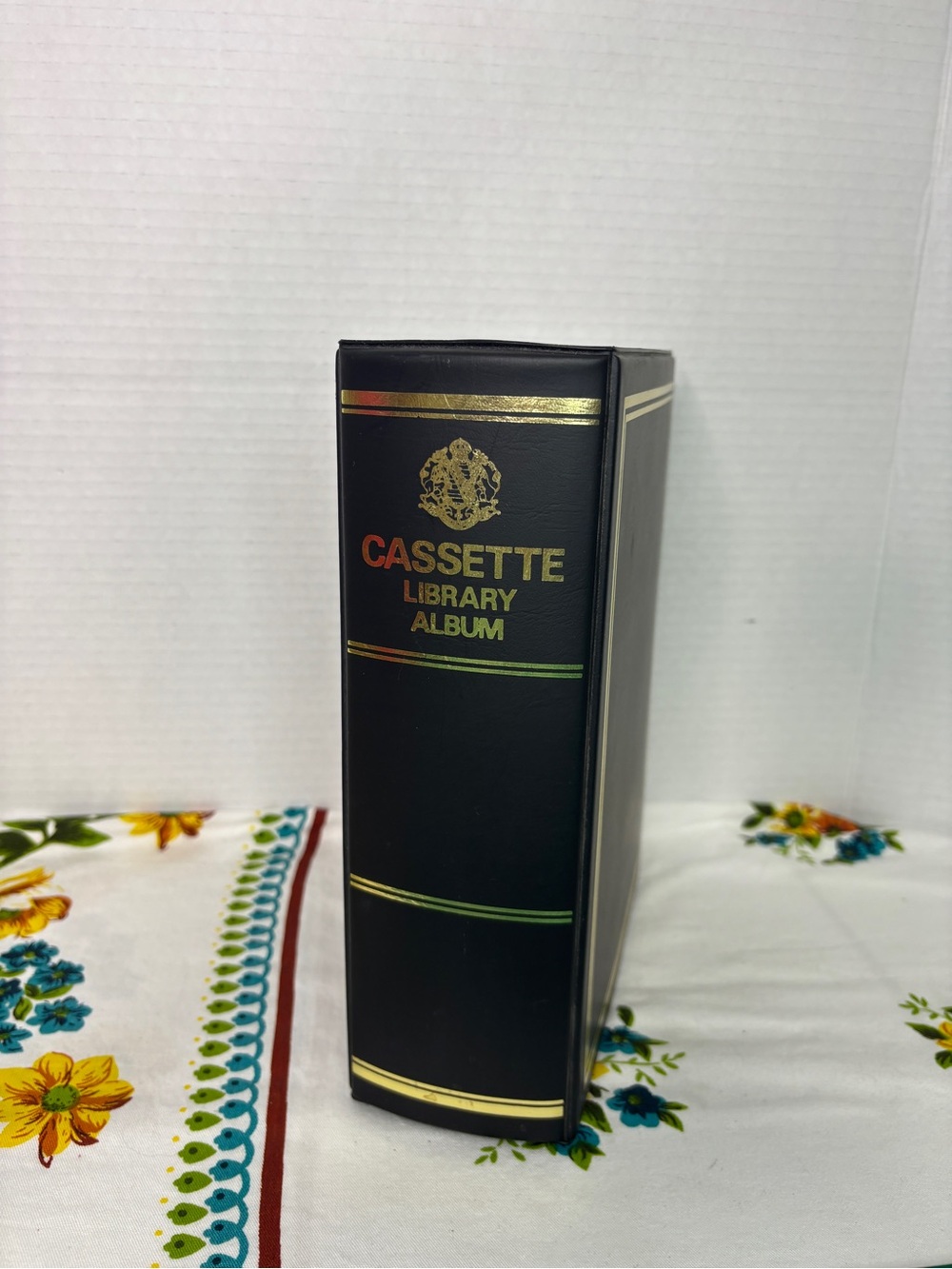 Vintage Black & Gold Cassette Library Album No Tapes Included